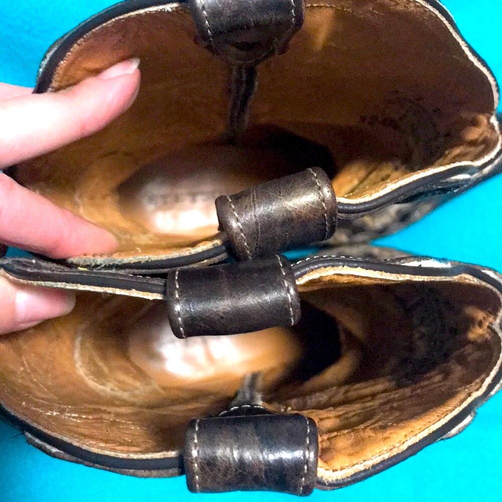 Stetson Handmade Python inlay distressed leather - Picture 6 of 10